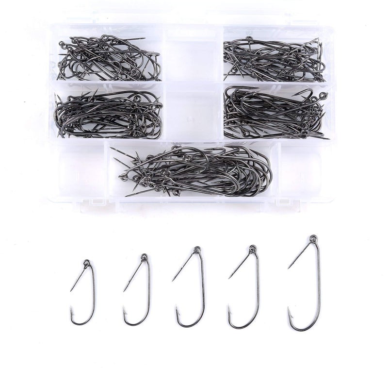 Thorn Twister Worm Keeper Softbait Hook Kit with Fishing Tackle Box Hooks 125-Pieces - Image 1